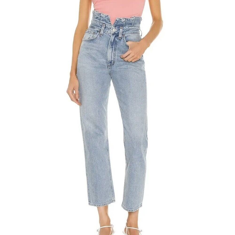 Agolde Lettuce Waistband Reworked High Rise Fitted 90s in Revival
Size 23